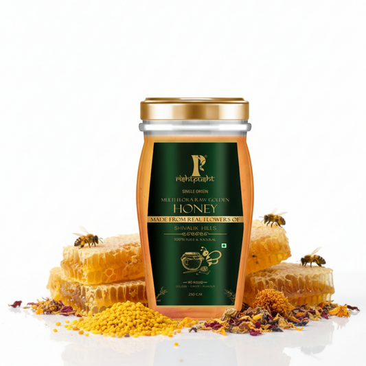 Multiflora Raw & Unprocessed Golden Honey