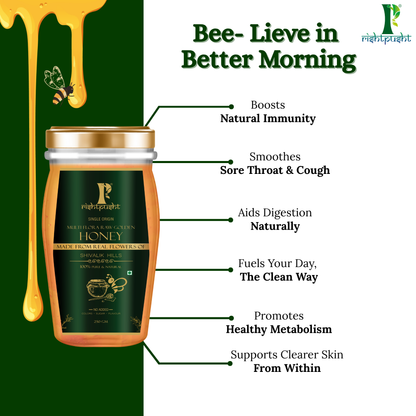 Multiflora Raw & Unprocessed Golden Honey